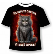 Футболка больших размеров Футболка Не верьте слухам я еще хуже