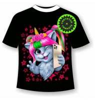 Детская футболка Кошечка селфи